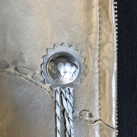 TRIBE AMERICA Leather Fringe Buffalo Nickel Jacket - Picture 9 of 14